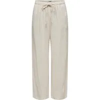ONLY Stoffhose 2027 1_SPRING1 natur, Casual, Viskose, Unifarben, Straight Leg, Mittel