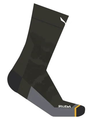 SALEWA - Ortles Merino Crew Socke Damen - Grün (Gr.39-41)