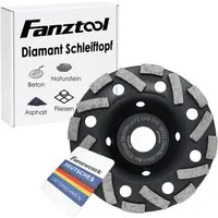 Fanztool Schleifteller FANZTOOL Diamant-Schleiftopf 125 mm für Estrich, Asphalt & Putz, ø 125 mm