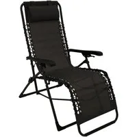 DEGAMO Relaxsessel NIZZA, Kunstgewebe schwarz 2*1, stufenlos verstellbar, faltbar