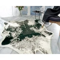 Wohnen und Accessoires GmbH & Co. KG Fellteppich Kuhfell Teppich, Fellteppich aus Kunstfell, elegant und flauschig, Fellform