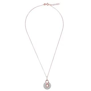 Orphelia 'Frida' Damenkette mit Anhänger aus 925er Sterlingsilber, Silber/Rosé, ZH-7437