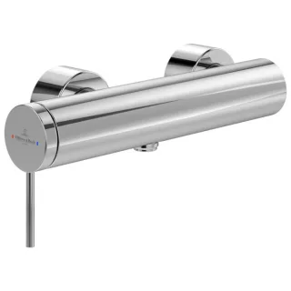 Villeroy und Boch Loop + Friends Einhebel-Duscharmatur TVS10630115361 mit Rückflussschutz, Wandmontage, chrom