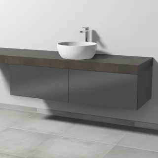 Sanipa WTU mit Auszügen 2morrow (P2328) 340x1400x520 Anthrazit-Glanz, P232879 P232879