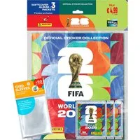 Panini Sammelkarte World Cup 2026 Sticker -1 Starter-Set #1 (Album inkl. 3 Packs)+ Hüllen