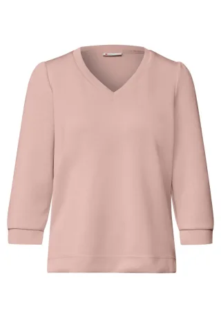 Street One - Silk-Look Shirt mit Raffung pink - Gr. - 34