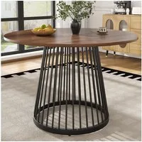 HAUSS SPOLE Esstisch Runder Kaffeetisch für Esszimmer, Wohnzimmer, Tischbeine aus Metall (1-St., 80×80×76 cm)