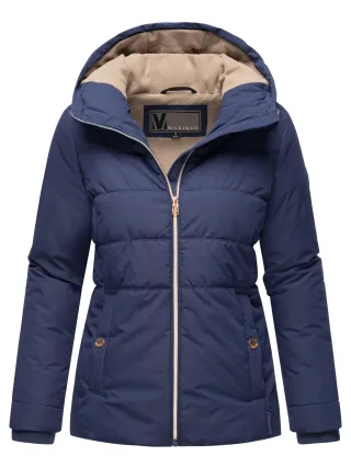 Marikoo Damen Steppjacke mit Fleece-Innenfutter & Kapuze – Alemee