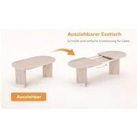 Skye Decor Esstisch Sablin Sorell (Packung, 1-St., 1 Erweiterbarer Esstisch), Ausziehbar 160–200 cm, Erweiterbarer Esstisch, Große Tischfläche