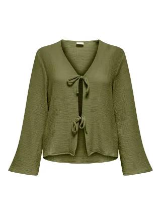 JDY - JDYTHEIS LIFE L/S TOP WVN NOOS Peat Moss - Gr. - S