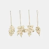 Mirabeau Dekoobjekt Anhänger 4er Set Fleuriene creme