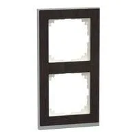 Decor-Rahmen zweifach mit Montagerichtung horizontal und vertikal, Kunststoff, matt wenge, Retail