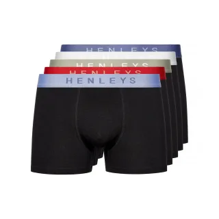 Henleys - "Blackiris" Boxershorts für Herren(5er-Pack) (Schwarz)