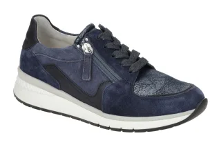 Gabor 66.307.66 Damen Sneaker Halbschuhe marine/jeans K-Weite flach OptiFit