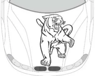 Autoaufkleber für die Motorhaube "Tiger Aufkleber"