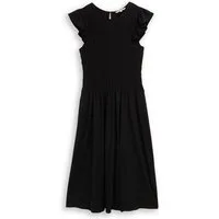 TOM TAILOR Denim Midikleid smocked dress with ruffle slee