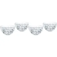 Nachtmann Müslischale Nachtmann Bossa Nova Dip Schale rund 9,8 cm 4er Set, Kristallglas, (Set)