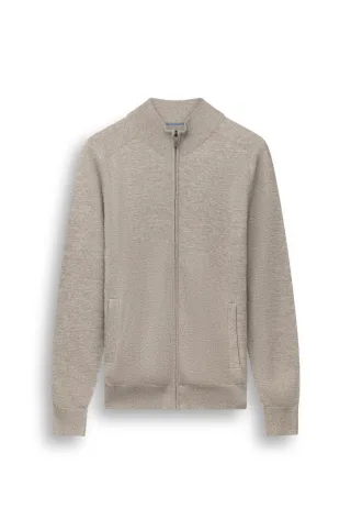 State of Art - Strickjacke aus Baumwolle Mouliné braun - Gr. - 3XL