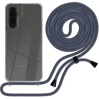 EAZY CASE Handykette Hülle mit Band für Samsung Galaxy A17 6,7 Zoll, Hülle mit Umhängeband Bumper Case Hülle mit Band Blau