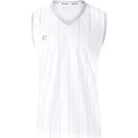 Stark Soul® Trainingsshirt Ärmelloses Sport T-Shirt "Pinstripes" mit V-Ausschnitt mit Logo-Print