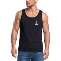 Neverless Tanktop Herren Tank-Top Anker Logo Fashion Maritim Segeln Muskelshirt Sommer mit Print