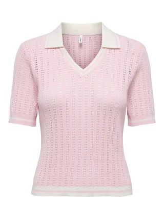 ONLY - ONLSPORTI SS POLO KNT NOOS Icy Pink - Gr. - M