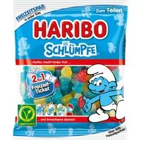 HARIBO Süßigkeit, Haribo Schlümpfe Fruchtgummi mit Himbeer und Erdbeergeschmack 175g