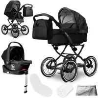 bergsteiger Kombi-Kinderwagen Venedig Retro-Kinderwagen 3in1, (10-tlg)