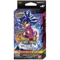 Bandai Sammelkarte Dragon Ball Super Card Game - Realm of the Gods, Premium Pack Set PP07 - 4 Booster Packs