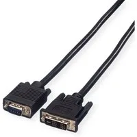 VALUE DVI-VGA Kabel, DVI (12+5) ST - VGA ST Audio- & Video-Kabel, HD D-Sub 15-polig (HD-15), VGA Männlich (Stecker), DVI-A 12+5 Männlich (Stecker) (200.0 cm)