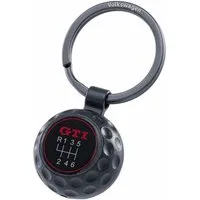 Volkswagen Schlüsselanhänger GTI Golfball Optik Schaltknauf, mit 6-Gang Schalttafel, aus Metall, Retro, 3A5087010