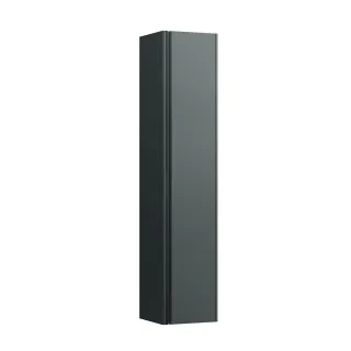 LAUFEN Hochschrank BASE 335x350x1650 1Tür Scharn. re 5 Ablg. Griff alu schwarz verkehrsgrau, H403034 H4030341102661