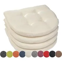 sunnypillow Stuhlkissen 4er Set Auflage 40x40 für Stühle, Bänke in Haus und Garten dick 5cm, Sitzkissen Sitzauflage Stuhlauflage Gartenkissen Esszimmerstuhl