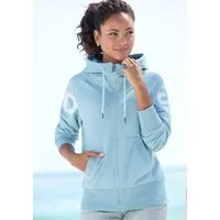 Elbsand Kapuzensweatjacke Kalea mit großem Logodruck hinten, bequeme Freizeitjacke mit Taschen