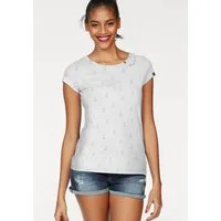 Ragwear T-Shirt FLORAH A ORGANIC O mit maritimen Anker-Allover-Druck
