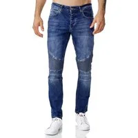 Tazzio Slim-fit-Jeans 16517 in cooler Biker-Optik