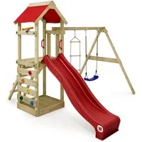 Wickey Spielturm FreeFlyer – Klettergerüst mit Sandkasten, Rutsche & Kletterwand, Erweiterbar mit weiterem Zubehör & Anbauteilen mit 10 Jahren Garantie*