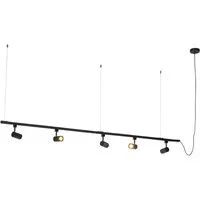 Qazqa Schienensystem-Sets Iconic jeana, ohne Leuchtmittel, Warmweiß, QAZQA Schienen­leuchte, gu10, Schwarz, Stahl, Modern