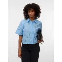 Vero Moda Kurzarmbluse VMELIZA SHORT 2/4 SLEEVE SHIRT WVN NOOS Baumwolle
