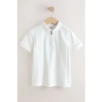 Next Poloshirt Kurzarm-Polohemd mit Reißverschluss und Struktur (1-tlg)