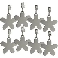 MARELIDA Tischtuchklammer Tischdeckenbeschwerer BLUME Tischtuchhalter Tischtuchgewichte 8er Set, (8-tlg)
