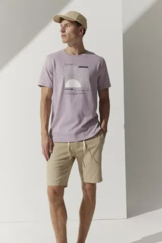 BASEFIELD - Rundhals T-Shirt 1/2 Arm smoky grape - Gr. - XXL