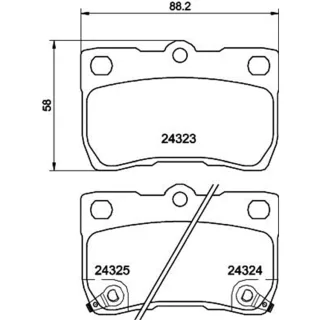Hella Bremsbel?ge hinten Lexus Gs Is