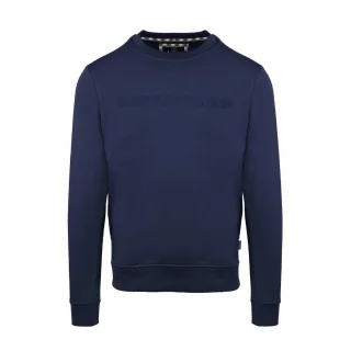Aquascutum - Sweatshirt für Herren, Gerippter Kragen (Marine)