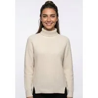 RICHROYAL Rollkragenpullover mit Seitenschlitzen, locker geschnitten, zeitlos