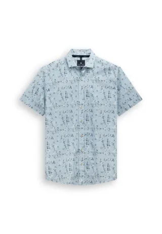 State of Art - Strukturhemd aus Bio-Baumwolle blau - Gr. - 3XL