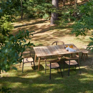 Gartentisch Katrine aus recyceltem Teakholz 200