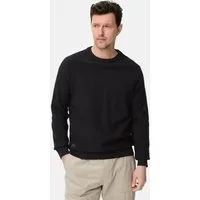 camel active Strickpullover aus reiner Baumwolle Langarm Markenlogo