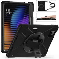 Wigento Tablet-Hülle Outdoor für Xiaomi Pad 8 / 8 Pro / Pad 7 / 7 Pro Hybrid Schultergurt