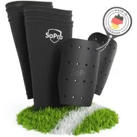SoPro Fußball Schienbeinschoner Mini Schienbeinschoner für Fußball inkl. Socken leicht & rutschfest
